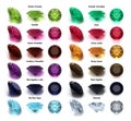 Big unique gems collection Royalty Free Stock Photo