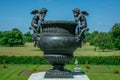 A big vase with Two little angels Royalty Free Stock Photo