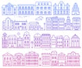 Big vector set of different urban structures. Illustration of co Royalty Free Stock Photo