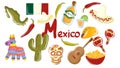 Mexico vector set Royalty Free Stock Photo