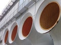 Big ventilation tubes of aquario Genova Royalty Free Stock Photo