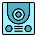 Big video intercom icon vector flat Royalty Free Stock Photo