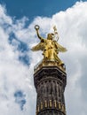 Big view of the golden angel of the Berlin Victory Column Royalty Free Stock Photo