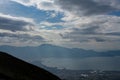 Big view over the naples coast from mount vesuvius Royalty Free Stock Photo