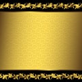 Big vintage golden frame (vector) Royalty Free Stock Photo