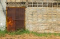 Big vintage rusty steel door