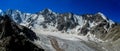 High mountain wall of Tian Shan Korona peak in Ala Archa Royalty Free Stock Photo