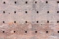 Big wall made of adobe bricks Royalty Free Stock Photo