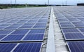 Big Warehouse Roof Covered with Solar Panels