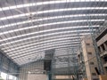 Big warehouse steel plate roof ceiling structure Royalty Free Stock Photo