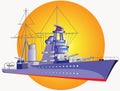 Big warship Royalty Free Stock Photo