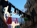 Big wash on a narrow street in Venice