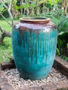 Big water jar in the garden