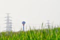 Big water supply tank on clear sky background. Royalty Free Stock Photo