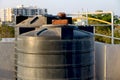 Big water tank with brick Royalty Free Stock Photo