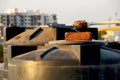 Big water tank with brick Royalty Free Stock Photo