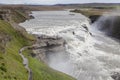 Big Gullfoss waterfall in Iceland