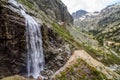 Big Waterfall in mountain area Royalty Free Stock Photo