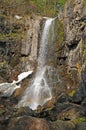 Big waterfall in the russian reserve Royalty Free Stock Photo