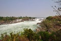 Big waterfall and Water rapid, Mekong river Loas. Royalty Free Stock Photo