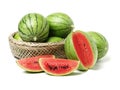 Big watermelon and slice Royalty Free Stock Photo