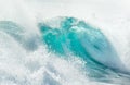 Big wave breaking at shore in summer Royalty Free Stock Photo