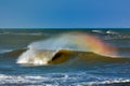 Big wave breaking - summer background Royalty Free Stock Photo