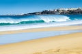 Big wave, deserted beach Royalty Free Stock Photo