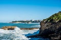 Wave breaking on a rock (Biarritz Beach)