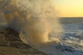 Big wave splashing on the Cobb