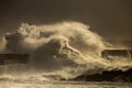 Big wave during a storm