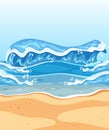 Big wave summer beach Royalty Free Stock Photo