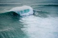 Big wave surfing season in Nazare, Portugal. It`s very famous surf spot Royalty Free Stock Photo