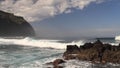 Big waves of the atlantic ocean at Porto Moniz