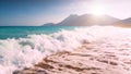 Big waves on a Cirali beach Royalty Free Stock Photo