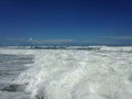 Big Waves with Foam Rolling on Daytona Beach at Daytona Beach Shores, Florida.