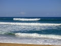 Big waves at Mocambique beach, hotspot for surfers in Florianopolis, Brazil