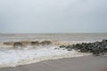 Big waves at pantai cinta berahi beach locates in kota bharu, kelantan, malaysia Royalty Free Stock Photo