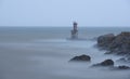 Big waves in Pasaia Donibane, Euskadi coastline Royalty Free Stock Photo