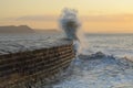 Big wave splashing on the Cobb