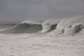 Big waves spray Royalty Free Stock Photo