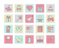 Baby web icon set. Royalty Free Stock Photo