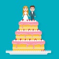 Big wedding cake. Royalty Free Stock Photo