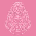 Big wedding graphic set of laurels, wreaths, arrows, ribbons, hearts, flowers, birds and labels in vector. Royalty Free Stock Photo