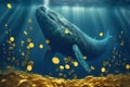 Big whale eating thousands of Bitcoin