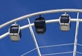 Big Ferris wheel against blue sky