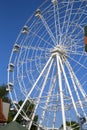 A big wheel fragment with cabins in the Kirova park. Royalty Free Stock Photo