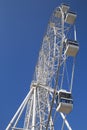 A big wheel fragment with cabins in the Kirova park. Royalty Free Stock Photo