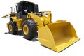 Big wheel loader with a big scoop Royalty Free Stock Photo