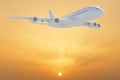 Big white airplane Royalty Free Stock Photo